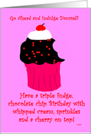 Happy Birthday Cupcake with Bite Taken card