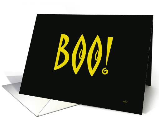 Happy Halloween Boo in Bold Yellow card (277359)