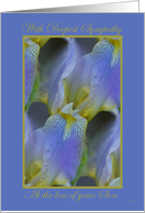 Sympathy Loss of Son Purple Iris card