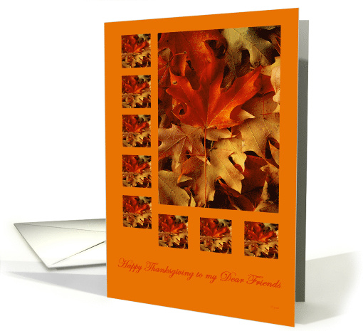 Thanksgiving Friends Colorful Autumn Leaves card (289190)