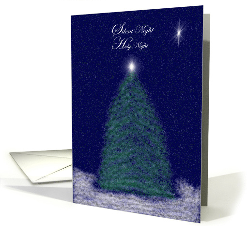 Christmas Tree with Star Silent Night card (309725)