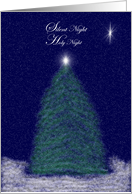 Merry Christmas: Christmas Tree Silent Night card