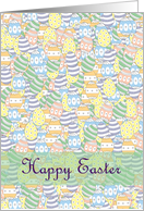Collage of Pastel Easter Eggs Religious Easter card