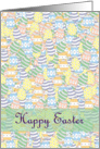 Happy Easter: colored Easter eggs card