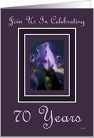 70th Wedding Anniversary Invitation Purple Iris card
