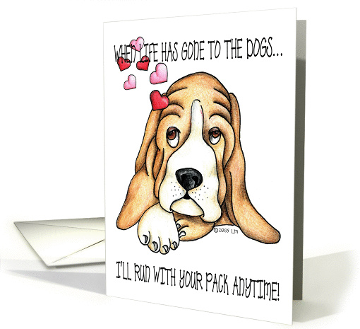 Gone to the Dogs Valentine card (131811)