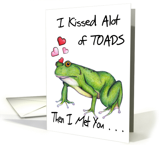 Kissed Toads Valentine card (132266)