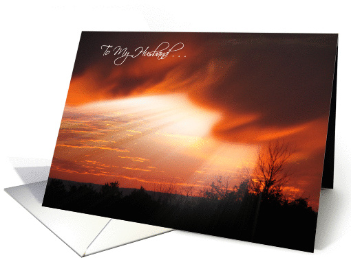 Husband sunrays landscape card (133014)