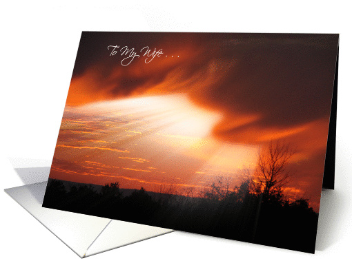 Wife sunrays landscape card (133020)