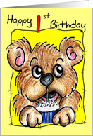 Birthday Bear 1st card