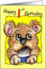Birthday Bear 1st card