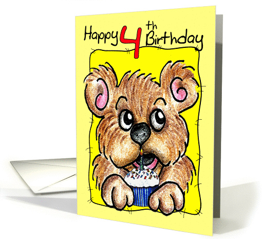 Birthday Bear 4th card (136143)