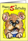 Birthday Bear 5th card