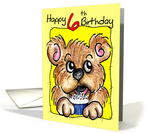 Birthday Bear 6th card (136153)