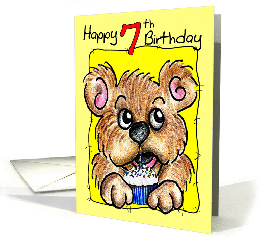 Birthday Bear 7th card (136157)