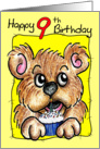 Birthday Bear 9th card