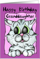 Happy Birthday Kitty-Granddaughter card
