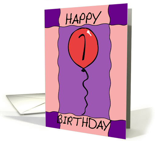 Birthday Balloon card (140600)