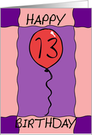 Birthday Balloon card