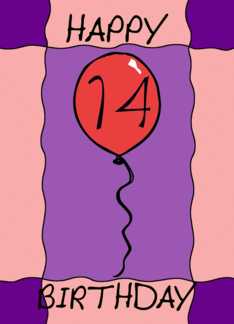 Birthday Balloon Greeting Card
