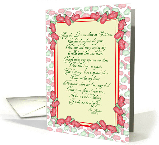 Christmas Mittens card (254795)