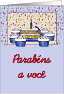 Cupcake Birthday-Brazilian card