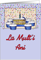 Cupcake Birthday-Romanian card