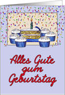 Cupcake Birthday-German card