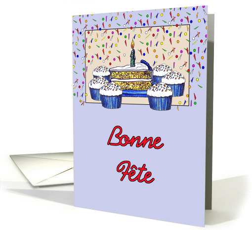 Cupcake Birthday-French Canadian card (255330)