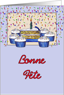 Cupcake Birthday-French Canadian card