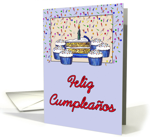 Cupcake Birthday-Spanish card (255338)