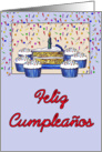 Cupcake Birthday-Spanish card