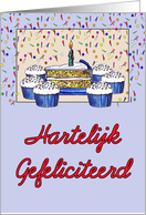 Cupcake Birthday-Dutch card