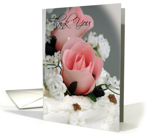 Pink Rosebud-Thank You card (256287)