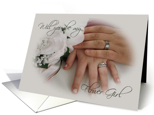 Rings-be my Flower Girl card (256293)
