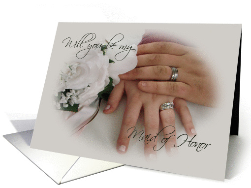 Rings-be my Maid of Honor card (256297)