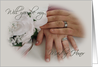 Rings-be my Maid of Honor card