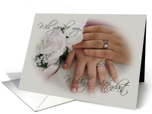 Rings-be my Wedding Attendant card (256305)