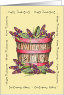 Basket of Indian Corn card