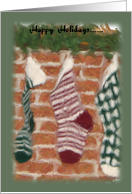 Happy Holidays Stockings card