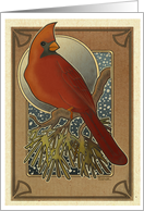 Cardinal in Winter - Art Card