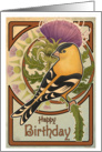 The Goldfinch and Thistle - Birthday card