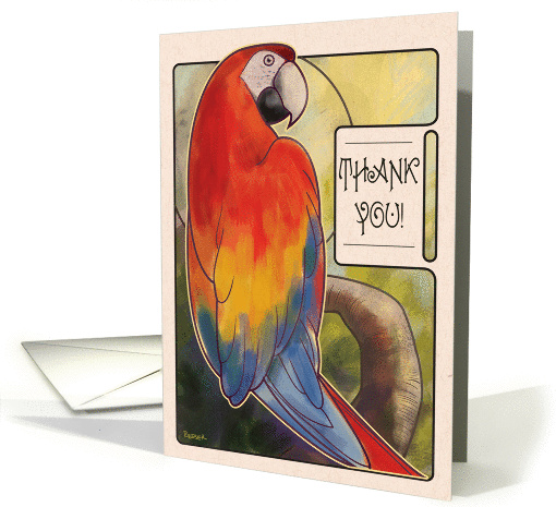 Scarlet Macaw - Thankyou card (160452)