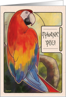 Scarlet Macaw - Thankyou card