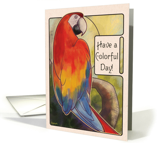 Scarlet Macaw - Colorful Day card (160462)