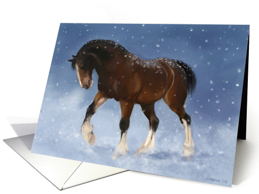 Winter Clydesdale card (298934)