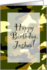 Start of a New Adventure! Joshua - Camo card