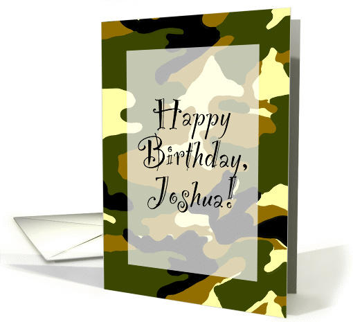 Start of a New Adventure! Joshua - Camo card (1448978)