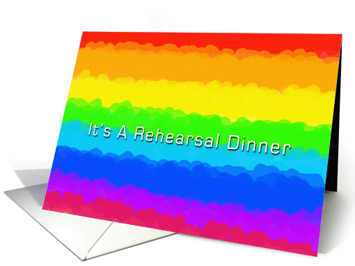 Rainbow Rehearsal Dinner card (155654)