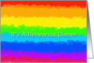 Rainbow Rehearsal Dinner card